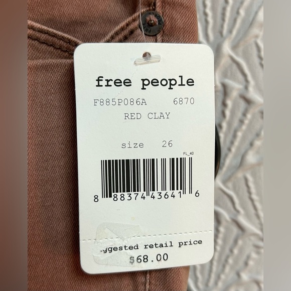 NWT Free People Red Clay Size 26 Denim - Picture 6 of 7